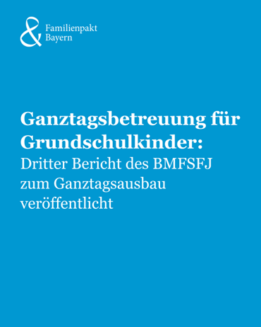Ein Bild mit dem Titel Ganztagsbetreuung für Grundschulkinder