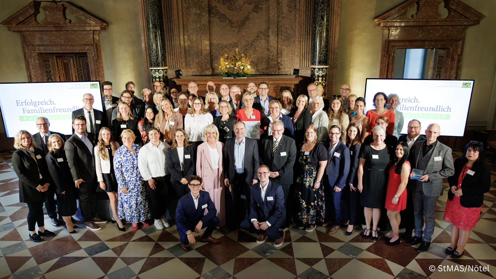 Ein Bild mit den Gewinnern