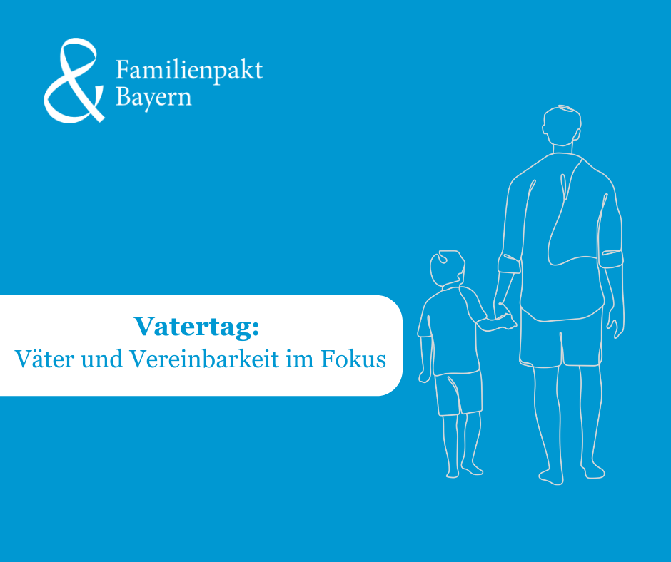 Ein Bild mit einer Grafik wie Vater und Kind zusammen gehen