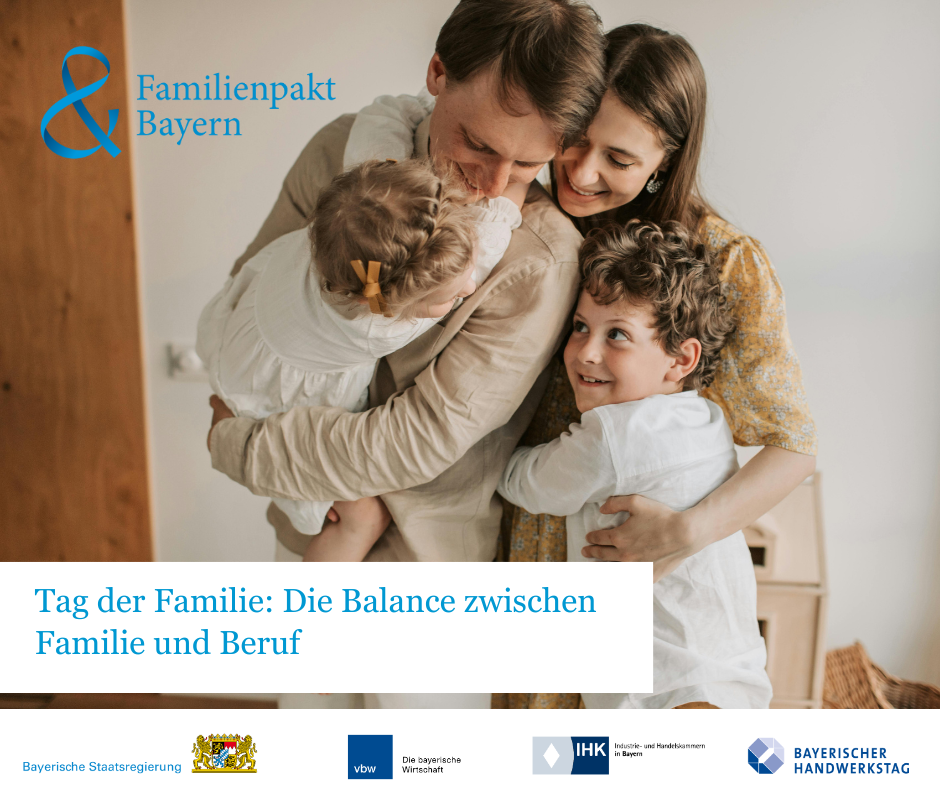 Ein Bild mit mit einer Familie die sich umarmt