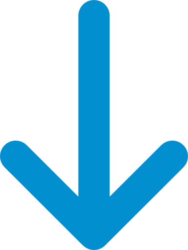 arrow down icon blau