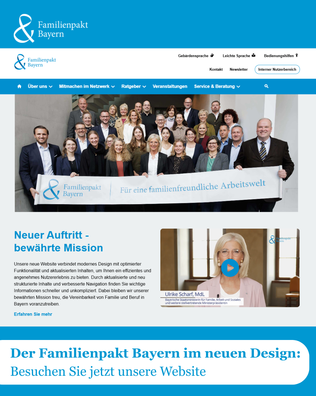 Ein Bild mit vielen Mitgliedern des Familienpakt Bayerns