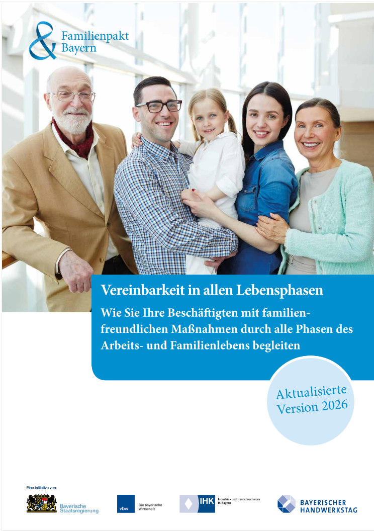 Titelbild des Kurzleitfadens mit Personen von Jung bis Alt