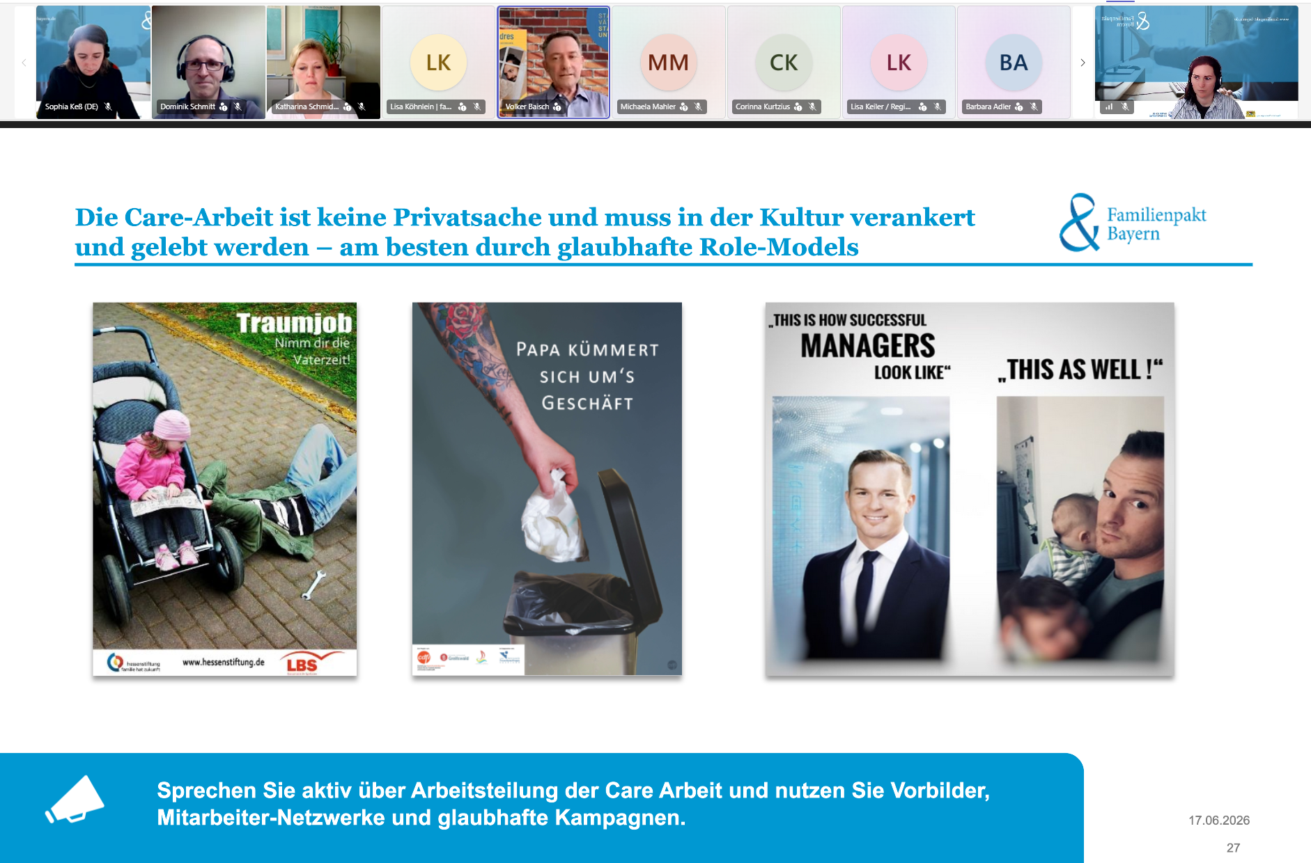 Screenshot vom Online Seminar