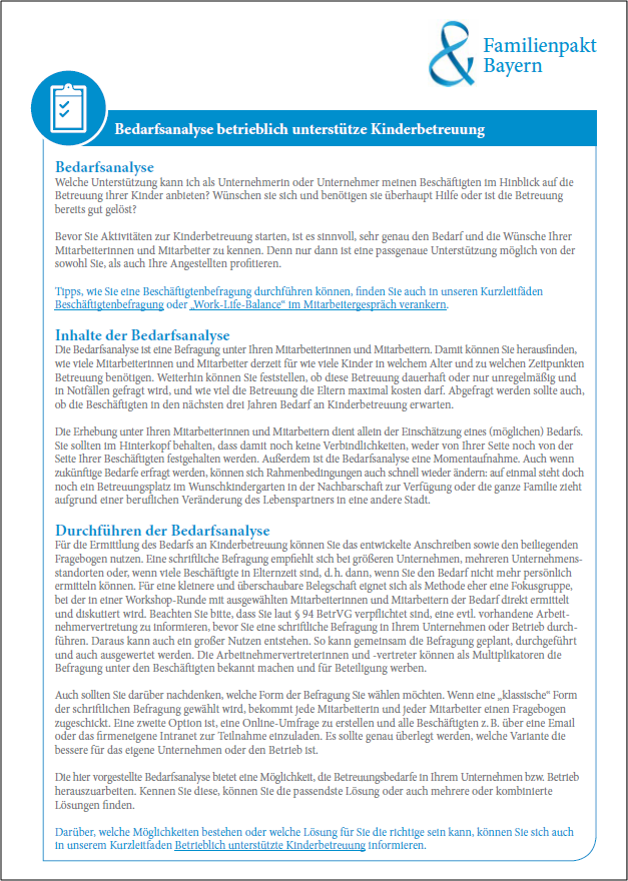 Kinderbetreuung To do liste